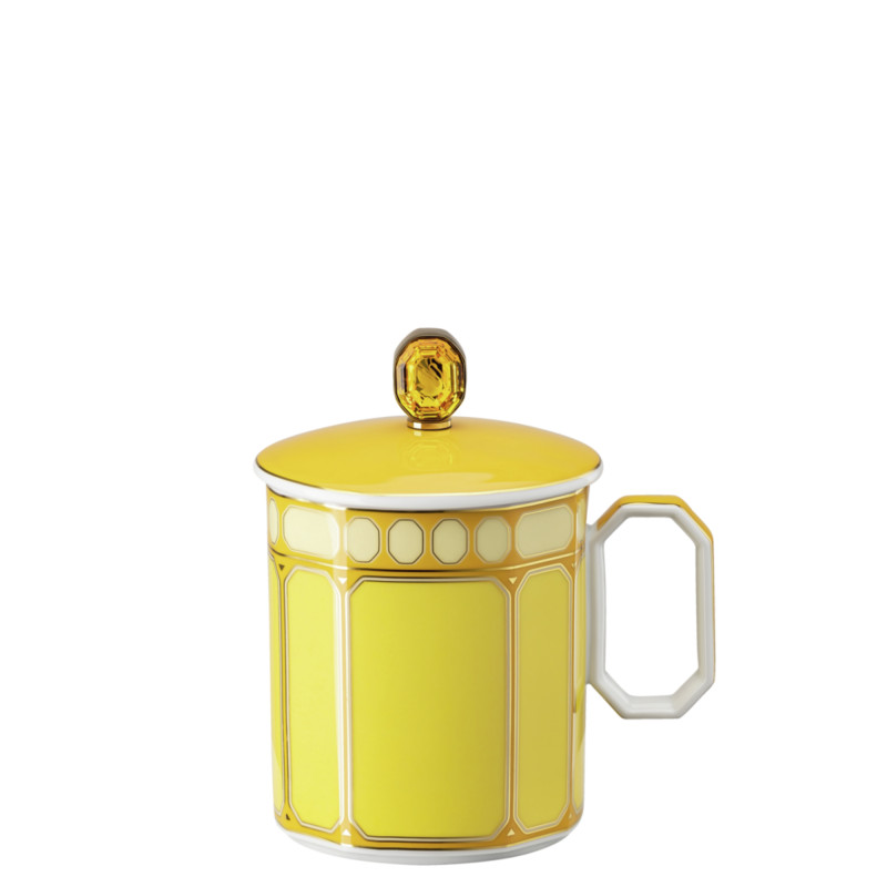 Kubek z przykrywką Signum żółty